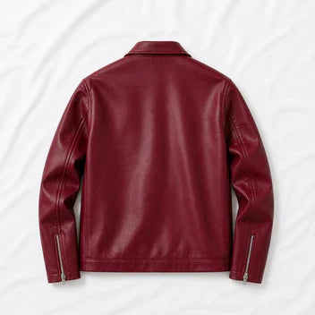Premium Faux Maroon Leather Jacket - Affordable Slim Fit Outerwear | Blckout