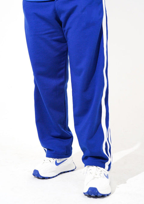 Men Royal Blue Track Pants – Athletic Streetwear Comfort Fit | Blckout
