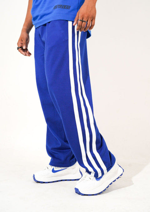 Men Royal Blue Track Pants – Athletic Streetwear Comfort Fit | Blckout