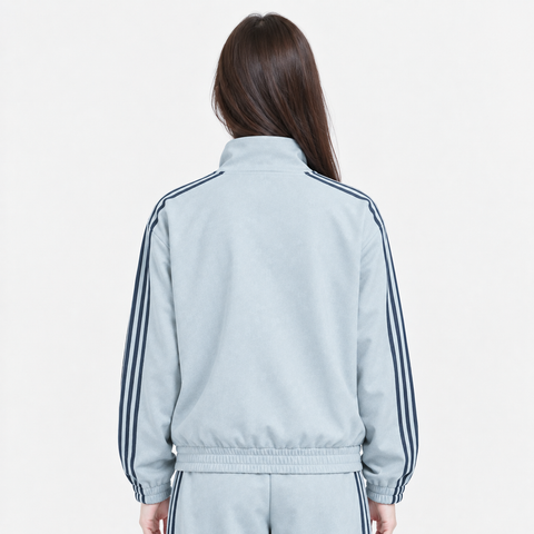 Sky Blue CNY Jacket India — Chinese Knot Luxury Suede Jacket| Blckout