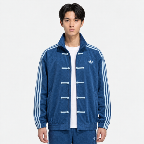 Navy Blue CNY Jacket – Men Oversized Streetwear CNY Knot Jacket | Blckout