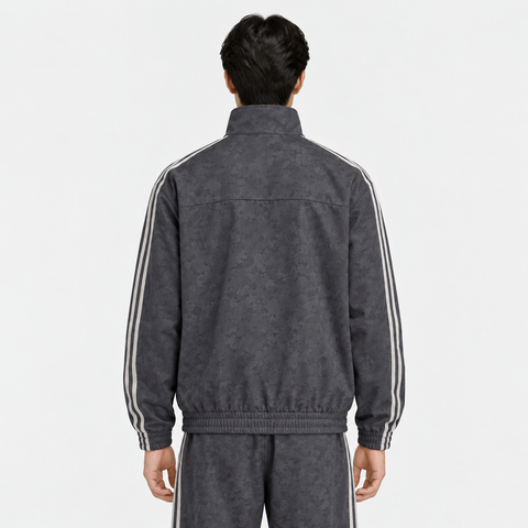 Men Dark Grey CNY Jacket -  Chinese New Year Tang Style Mandarin Collar | Blckout