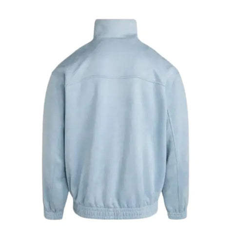 Sky Blue CNY Jacket India — Chinese Knot Luxury Suede Jacket| Blckout