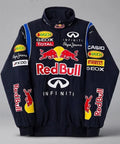 Close-up of parachute fabric on Blckout racing jacket showing ribbed cuffs and zipper