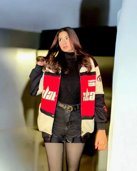 Red Blackair Racing Jacket – Vintage Y2K Motorsport Streetwear | Blckout